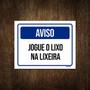 Imagem de Placa De Sinalização - Aviso Jogue O Lixo Na Lixeira 27X35