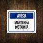 Imagem de Placa De Sinalização - Aviso Mantenha Distância 27X35