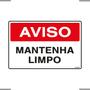 Imagem de Placa De Sinalização Aviso Mantenha Limpo 30x20 Ekomunike - S-214 F9e