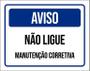 Imagem de Placa De Sinalização - Aviso Não Ligue Manutenção 27X35