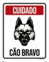 Imagem de Placa De Sinalização - Cuidado Cão Bravo 36X46