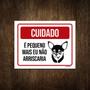Imagem de Placa De Sinalização - Cuidado Com Cão Pequeno 36X46