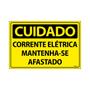 Imagem de Placa De Sinalização Cuidado Corrente Elétrica Mantenha-se Afastado 30x20 Ecom IA - SC45 F9e