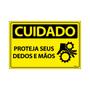 Imagem de Placa De Sinalização Cuidado Proteja Seus Dedos E Mãos 30x20 Ecom IA - SC51 F9e