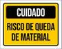 Imagem de Placa De Sinalização - Cuidado Risco Queda Material 18X23