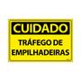 Imagem de Placa De Sinalização Cuidado Tráfego De Empilhadeiras 30x20 Ecom IA - SC7 F9e