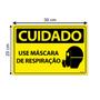 Imagem de Placa De Sinalização Cuidado Use Máscara De Respiração 30x20 Ecom IA - SC33 F9e