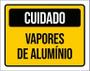 Imagem de Placa De Sinalização - Cuidado Vapores De Alumínio 18X23