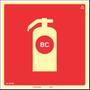 Imagem de Placa de sinalização E5-BC - Extintor de incêndio de pó  BC