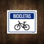 Imagem de Placa De Sinalização Entrada Estacionamento Bicicletas 27X35