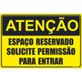 Imagem de Placa de Sinalização Espaço Reservado Solicite Permissão 2