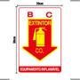 Imagem de Placa De Sinalização Extintor BC CO2 Equipamento Inflamável 20x30 Ekomunike - X-713 F9e