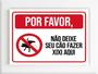 Imagem de Placa de sinalização favor não deixe seu cão fazer xixi aqui