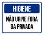 Imagem de Placa De Sinalização - Higiene Não Urine Fora Privada 27X35