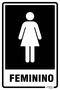 Imagem de Placa De Sinalização Kit Placas Banheiro Masculino Feminino