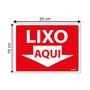 Imagem de Placa De Sinalização Lixo Aqui 20x15 Ecom IA - P-9/1 F9e