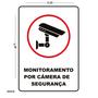 Imagem de Placa de Sinalização Monitoramento por Câmera de Segurança