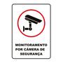 Imagem de Placa de Sinalização Monitoramento por Câmera de Segurança