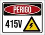 Imagem de Placa De Sinalização - Perigo 415 Volts 27X35