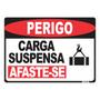 Imagem de Placa de Sinalização Perigo Carga Suspensa Afaste-se