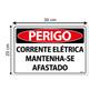 Imagem de Placa De Sinalização Perigo Corrente Elétrica Mantenha-se Afastado 30x20 Ecom IA - SP4 F9e