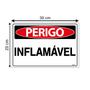 Imagem de Placa De Sinalização Perigo Inflamável 30x20 Ecom IA - SP28 F9e