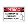 Imagem de Placa De Sinalização Perigo Mantenha Os Cilindros Acorrentados 30x20 Ecom IA - SP45 F9e