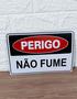 Imagem de Placa DE Sinalização PERIGO NÃO FUME 20 X 30 CM