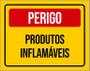 Imagem de Placa De Sinalização - Perigo Produtos Inflamáveis 18X23