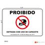 Imagem de Placa de Sinalização Proibida Entrada com Capacete