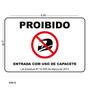 Imagem de Placa de Sinalização Proibida Entrada com Capacete