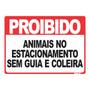 Imagem de Placa de Sinalização Proibido Animais sem Guia ou Coleira