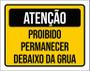 Imagem de Placa De Sinalização Proibido Permanecer Debaixo Grua 27X35