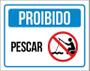 Imagem de Placa De Sinalização - Proibido Pesca Pescar Peixes 27X35