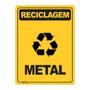 Imagem de Placa de Sinalização Reciclagem Metal