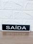 Imagem de Placa de Sinalização saida 10x30 cm FUNDO PRETO LETRA BRANCA