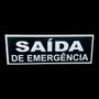 Imagem de Placa de Sinalização SAIDA DE EMERGENCIA 15x30 FUNDO PRETO