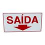 Imagem de Placa de Sinalização saida seta para baixo 15x30 cm branca