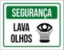 Imagem de Placa De Sinalização Segurança Aviso Lava Olhos 18X23