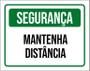 Imagem de Placa De Sinalização - Segurança Mantenha Distância 27X35