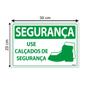 Imagem de Placa De Sinalização Segurança Use Calçados De Segurança 30x20 Ecom IA - SS18 F9e