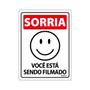 Imagem de Placa De Sinalização Sorria Você Está Sendo Filmado 15x20 Ecom IA - P-26 F9e