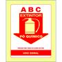 Imagem de Placa de Sinalização Tamanho:14x20 Extintor ABC (Ps 1mm)