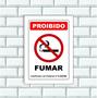 Imagem de Placa de Sinalização  Tamanho:20x28 Proibido Fumar (Ps 1mm)