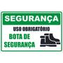 Imagem de Placa de Sinalização Uso Obrigatório Bota de Segurança