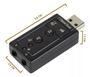 Imagem de Placa de som USB 7.1 Adaptador Audio P2 P3 Pc Fone Notebook