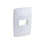 Imagem de Placa de Tomada com Suporte 4X2 1 Posição Branco Rubi - Force Line