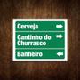 Imagem de Placa De Transito Cerveja Cantinho Churrasco Banheiro 27x35