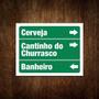 Imagem de Placa De Transito Cerveja Cantinho Churrasco Banheiro 27X35