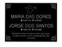 Imagem de Placa de Túmulo 2 Pessoas Desenho Santo 30x20 ACM Preta